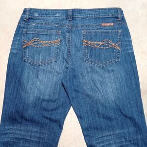 *READ* Cowgirl Tuff Co. Don't Fence Me In Bootcut Jeans Fits 36x34 Barbwire